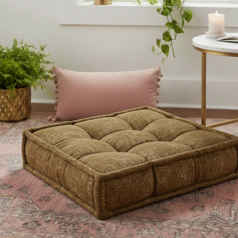 Almofada Futon - 50x50 - Marrom